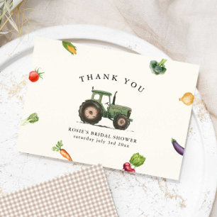 She’s Fresh Off The Farmers Market Bridal Shower Thank You Card