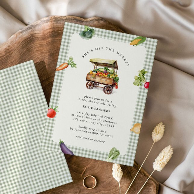 She’s Fresh Off The Market Bridal Shower Invitation (Creator Uploaded)