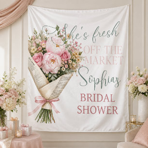 She’s Fresh Off the Market Personalised Bridal Tapestry