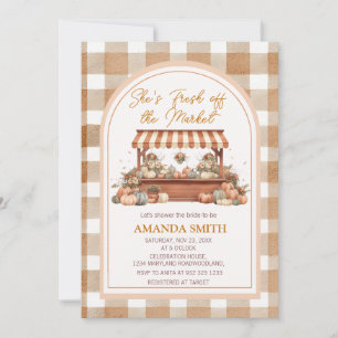 She’s Fresh Off The Market Pumpkin Bridal Shower Invitation
