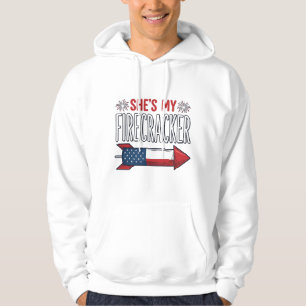 She’s My Firecracker Patriotic Couple Design_1 Hoodie