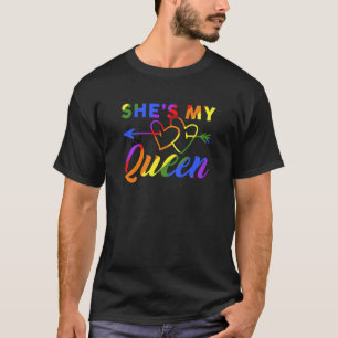 She S My Queen Gay Lesbian Couple Girlfriend Lgbt  T-Shirt