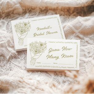 She’s off the Market Guess How Many Kisses Bridal Enclosure Card