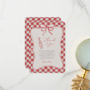 She’s ready to pop baby shower thank you card