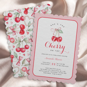 She’s the Cherry on Top Baby Shower Invitation