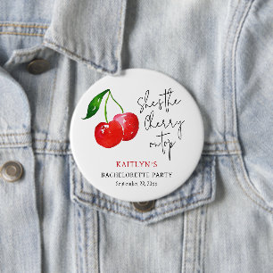 She’s the Cherry on Top Bachelorette Party Favour 10 Cm Round Badge