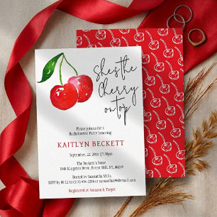 She’s the Cherry on Top 🍒 Bachelorette Party Invitation