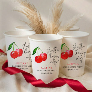 She’s the Cherry on Top 🍒 Bachelorette Party Paper Cups