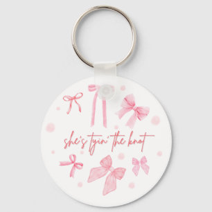 She’s Tying the Knot Bachelorette Design   Cute  Key Ring