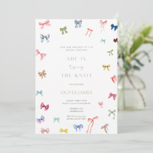 She’s tying the knot bridal shower invitation