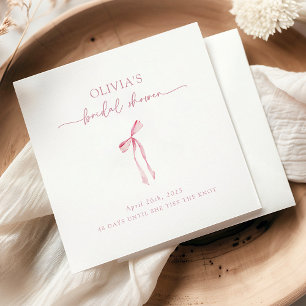 She’s Tying the Knot Coquette Bow Bridal Shower  Napkin