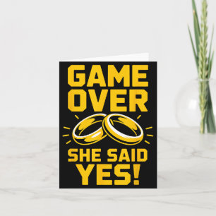 She Said Fiancée Wife Husband Engaged Engagement Card