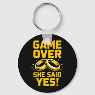 She Said Fiancée Wife Husband Engaged Engagement Key Ring