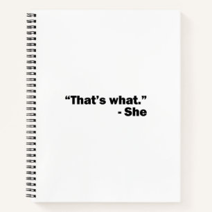 She Said Notebook