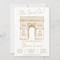 She Said Oui Paris, Arc de Triomphe, Bridal Shower