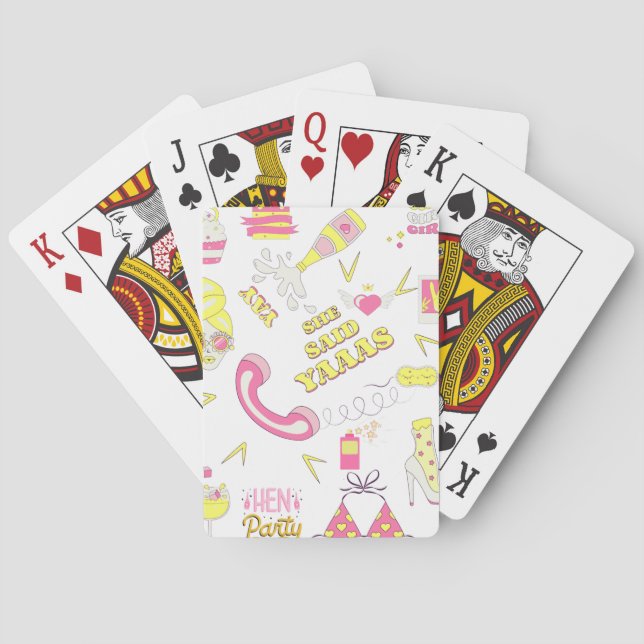 She Said Yaaas! Hen Party Playing Cards (Back)