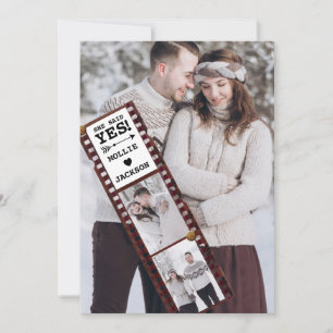 She Said Yes 3 Photo Engagement Announcement