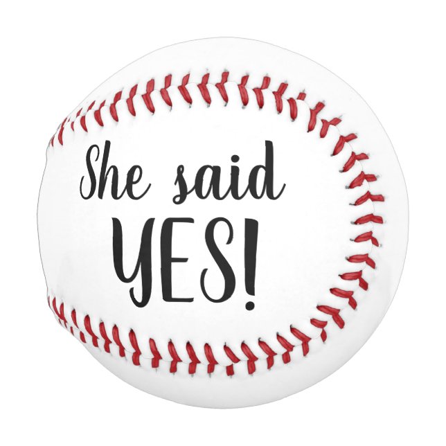 She said yes! Baseball for the Groom (Front Right)