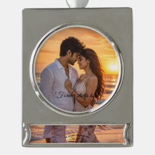 She Said Yes Beach Sunset Engagement Ornament