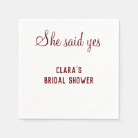 she said yes bridal shower party add name text