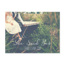 She Said Yes, Elegant Typography in White