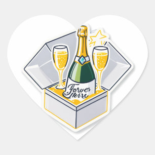 She Said Yes!" (Engagement Party) Heart Sticker