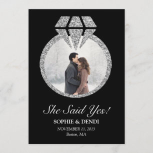 She Said Yes Engagement Party Invitation