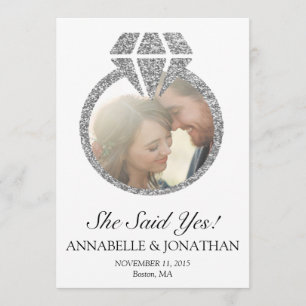 She Said Yes Engagement Party Invitation