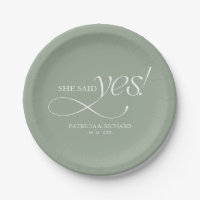 She Said Yes Modern Minimalist Engagement Party