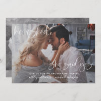 She Said Yes Photo Calligraphy Engagement Party