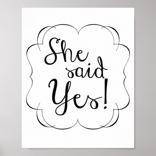 She Said YES! Poster (Front)