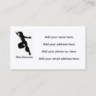 She-Samurai Business Cards