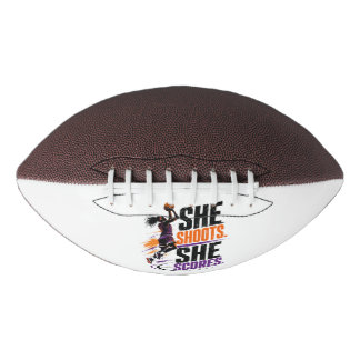 She Shoots She Scores Women's Basketball design Football