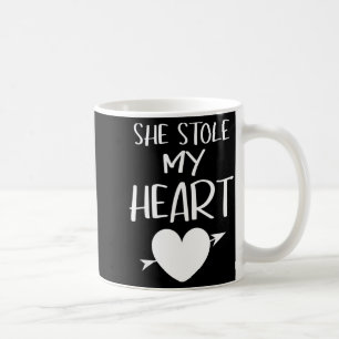 She Stole My Heart Valentines Day Matching Couples Coffee Mug
