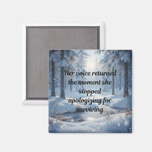 She Stopped Apologizing - Affirmation Quotes Magnet