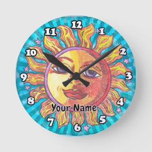She Sun Round Clock