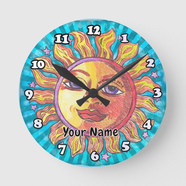 She Sun  Round Clock (Front)