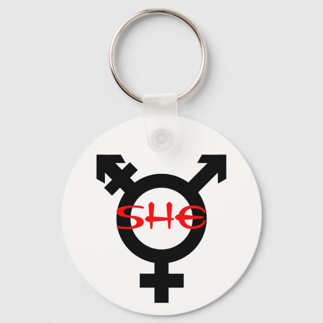 She Transgender Key Ring (Front)