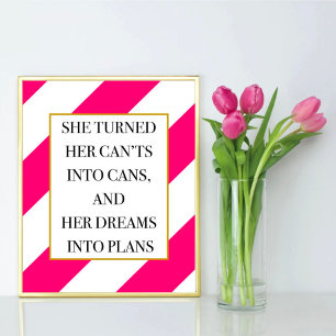 She Turned Her Cants Into Cans, Office Art Print