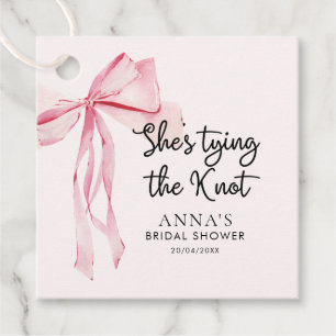 She Tying The Knot Bridal Shower Favour Tags