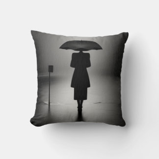 She Waits Throw Pillow