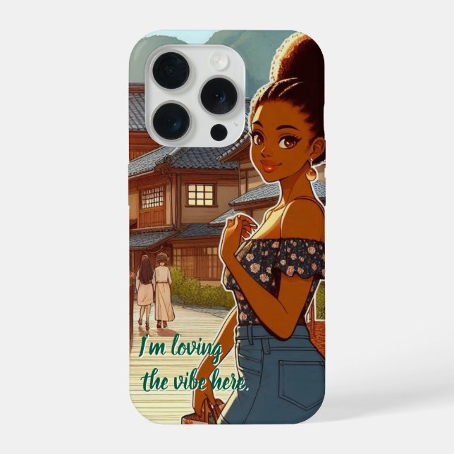 She Walks Through the Sunset iPhone Case (Back)