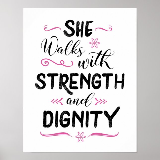 She Walks with Strength and Dignity Art Print (Front)