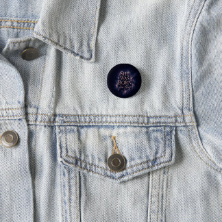 She Was Born For This - Dark Aesthetic Quote 3 Cm Round Badge
