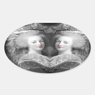 She was her only comfort, oval sticker