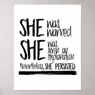 She was warned -- poster
