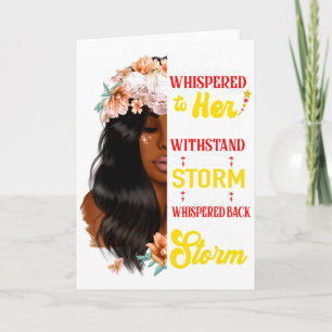 She Whispered Back I Am The Storm Black History Mo Card