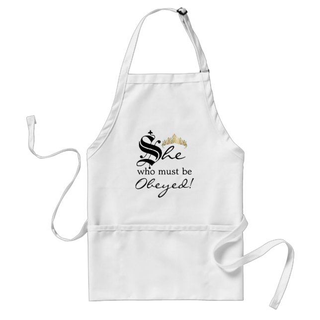 She Who Must Be Obeyed Standard Apron (Front)