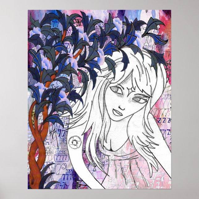 She Who Traverses Through Space by Meghan Oona Poster (Front)