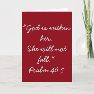 "She will not Fall" Scripture Greeting Card